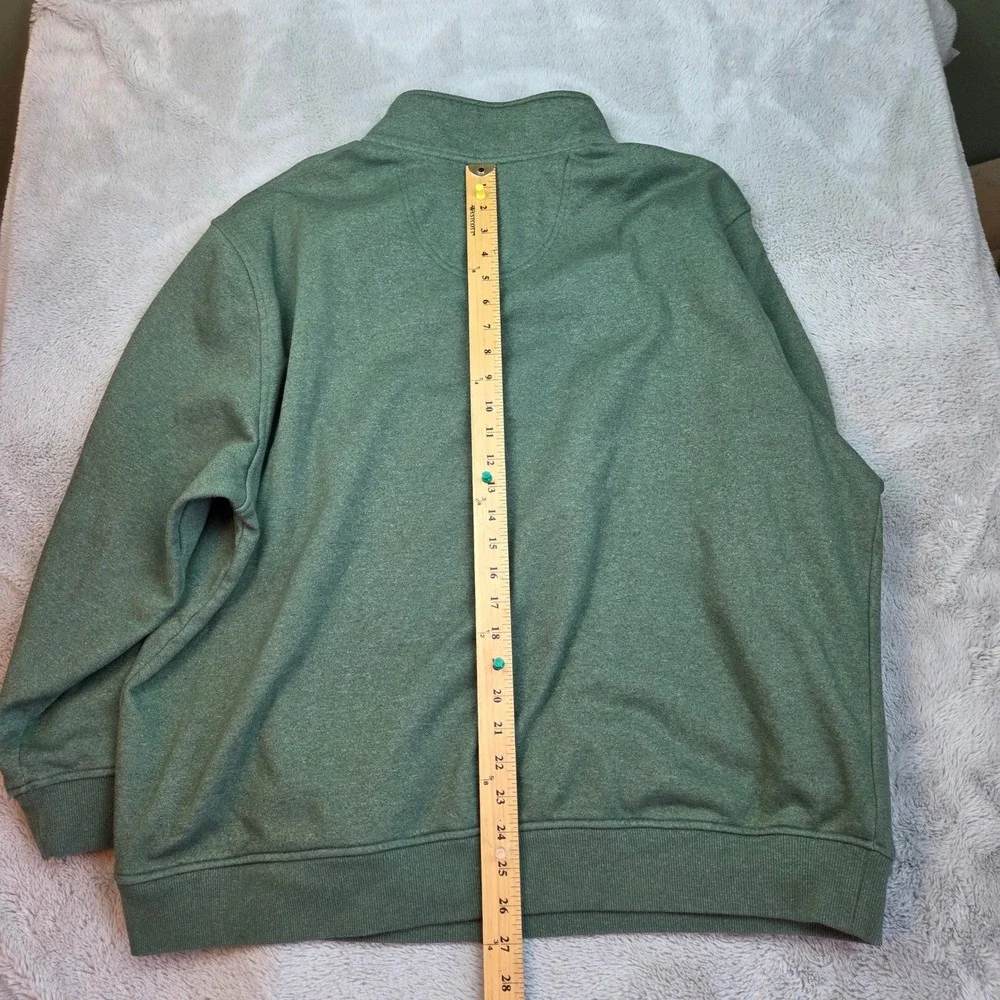 IZOD Quarter Zip Pullover Mens 2XL‎ Green Advantage Performance Stretch Heather